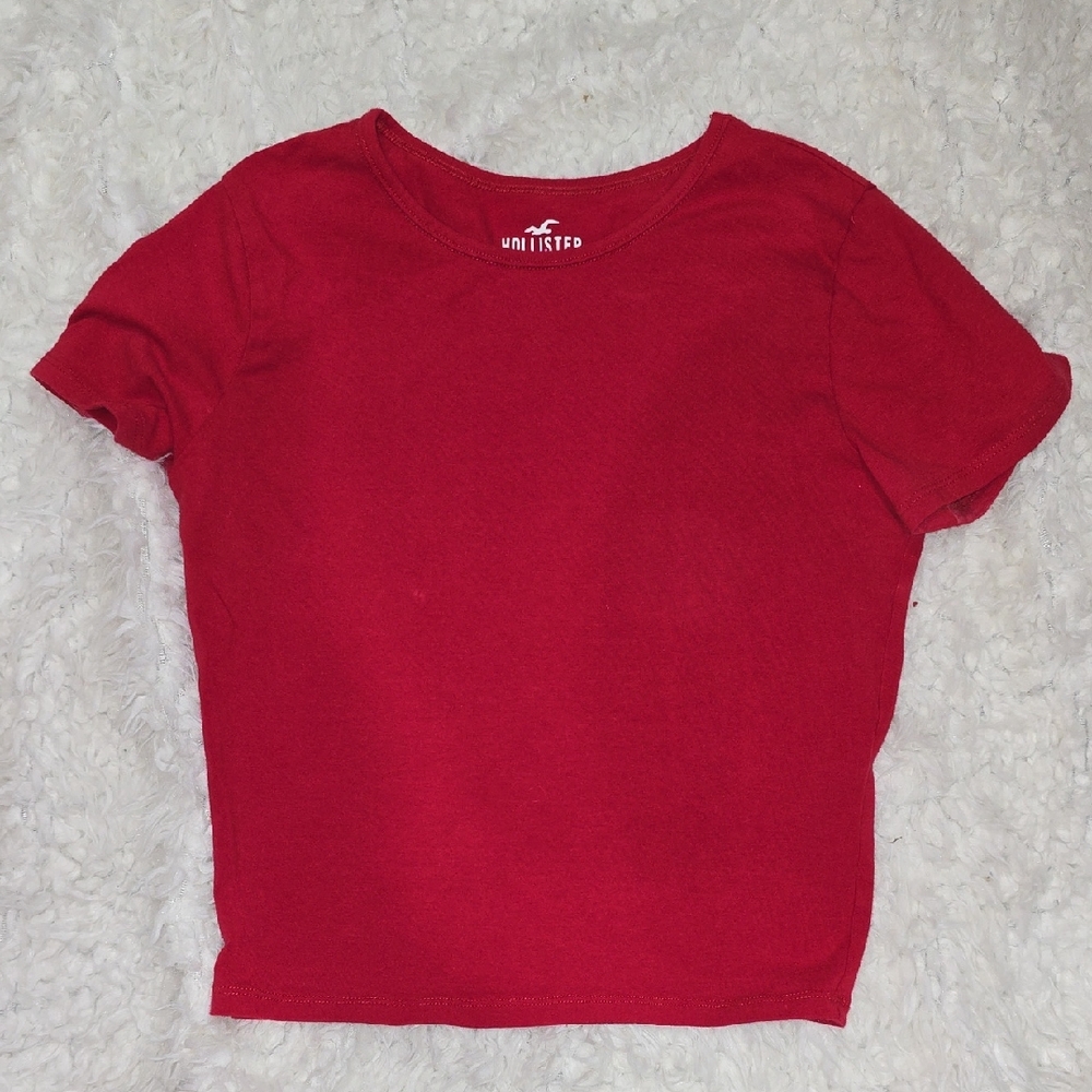 Hollister Classic Red Short Sleeve Baby Tee Top